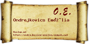 Ondrejkovics Emília névjegykártya